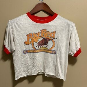 Vintage Cropped Big Red Tshirt